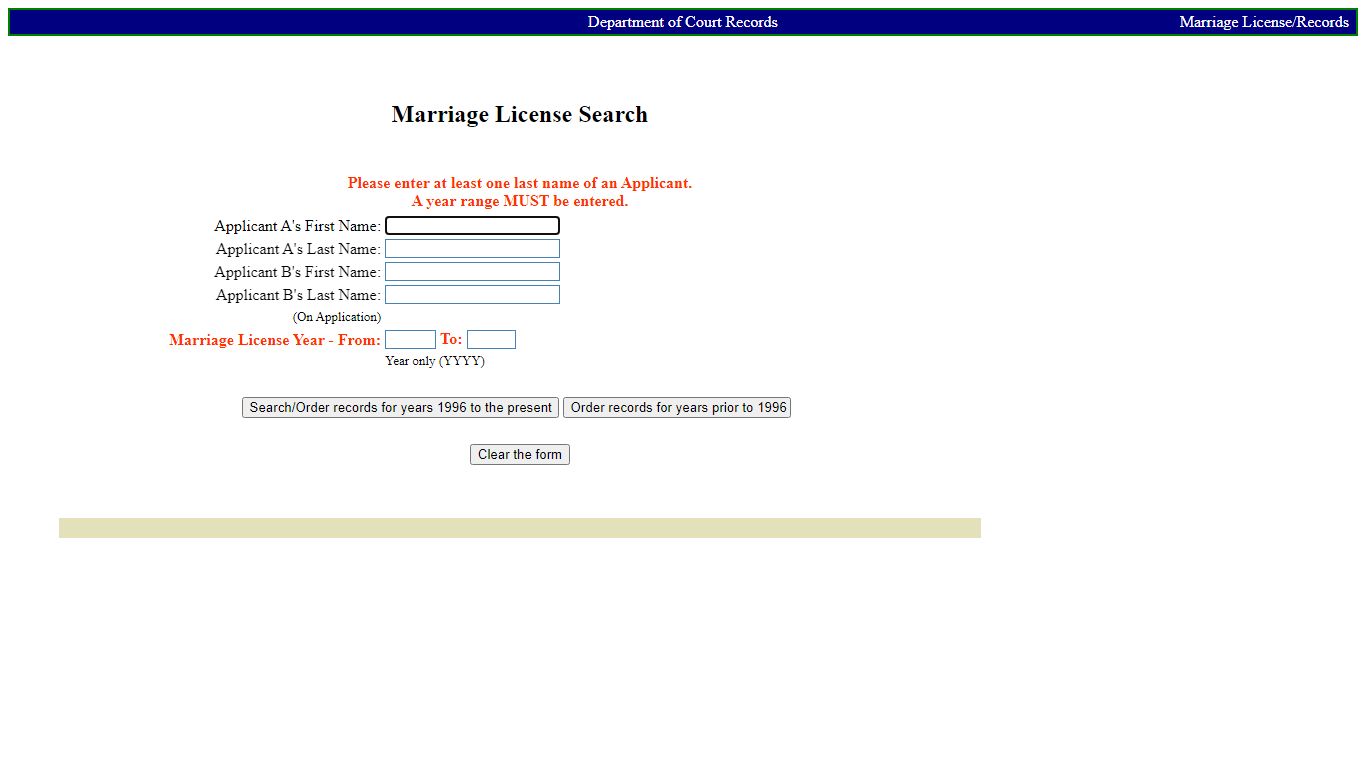 Marriage License Search - Allegheny County, Pennsylvania